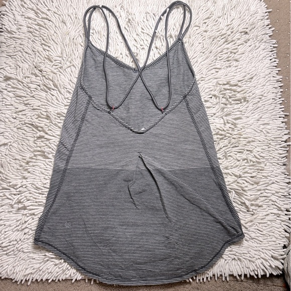 LULULEMON Breezy Tank in Divided Stripe Heathered Light to Dark Grey / Slate 2 - Picture 10 of 14
